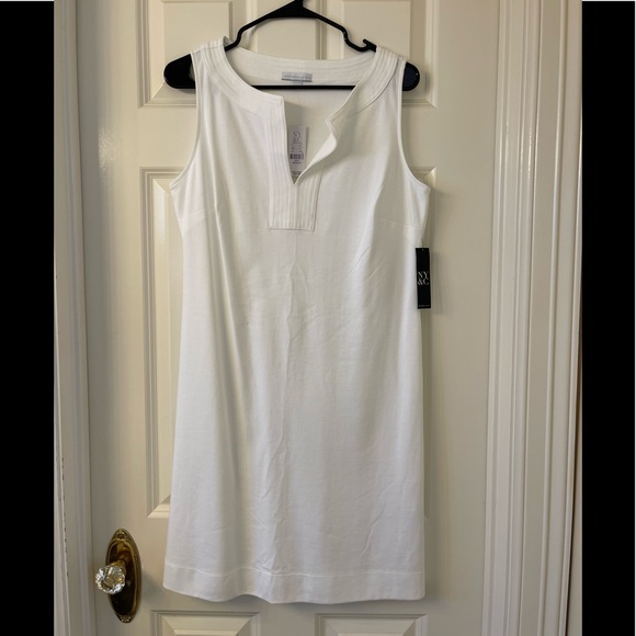 New York & Company Dresses & Skirts - New York & Company White Sleeveless Cotton Dress